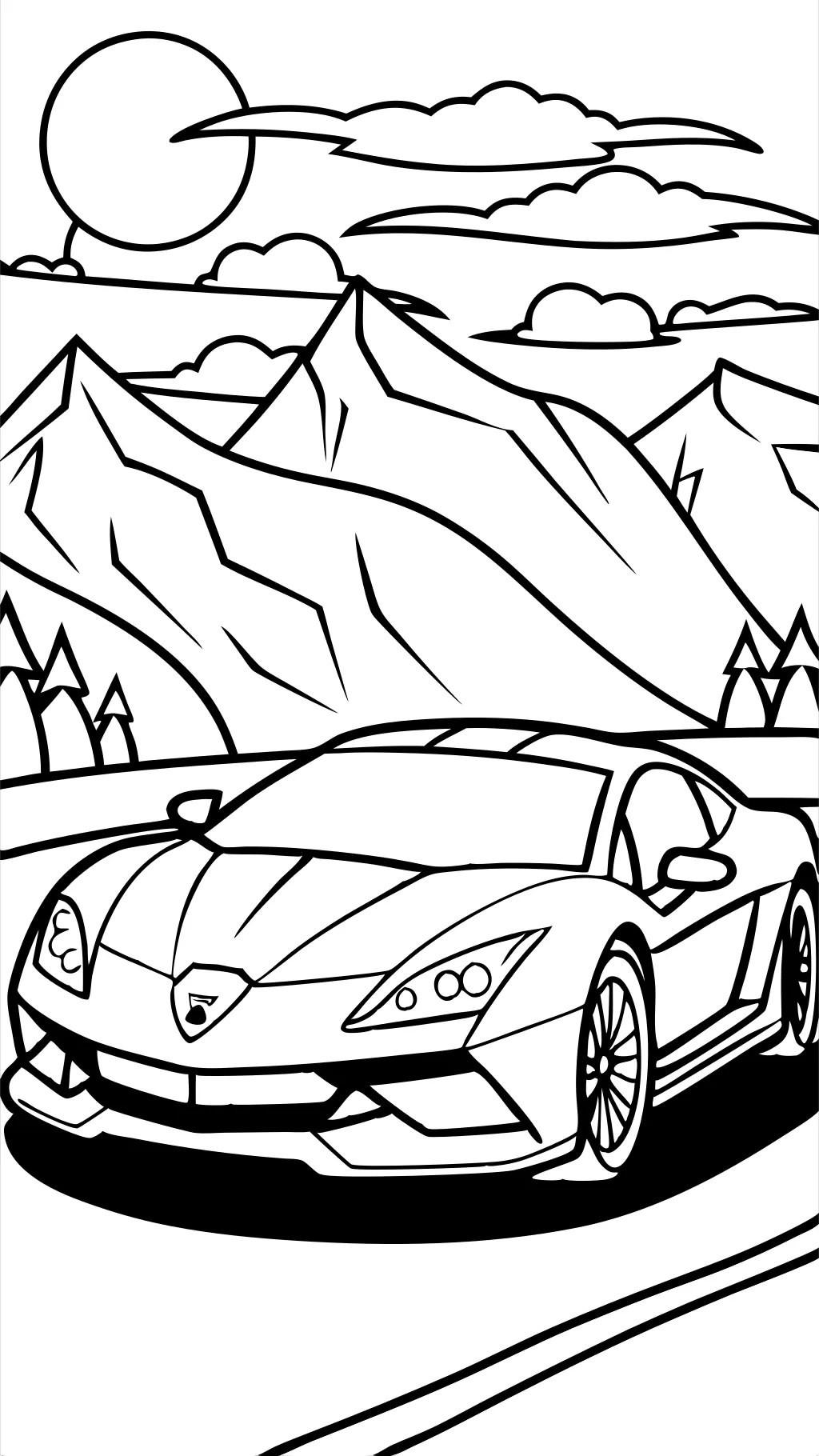 sports car coloring page